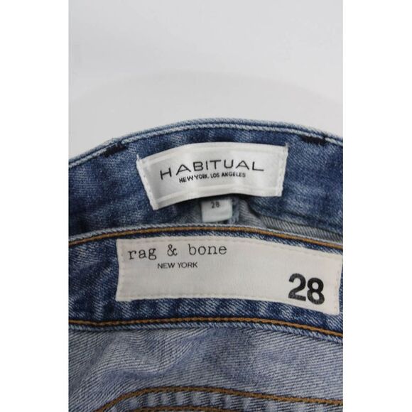 Habitual Women's Button Closure Light Wash Bootcut Denim Pant Size 28 Lot 2 - Picture 3 of 3